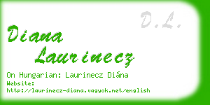 diana laurinecz business card