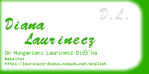 diana laurinecz business card